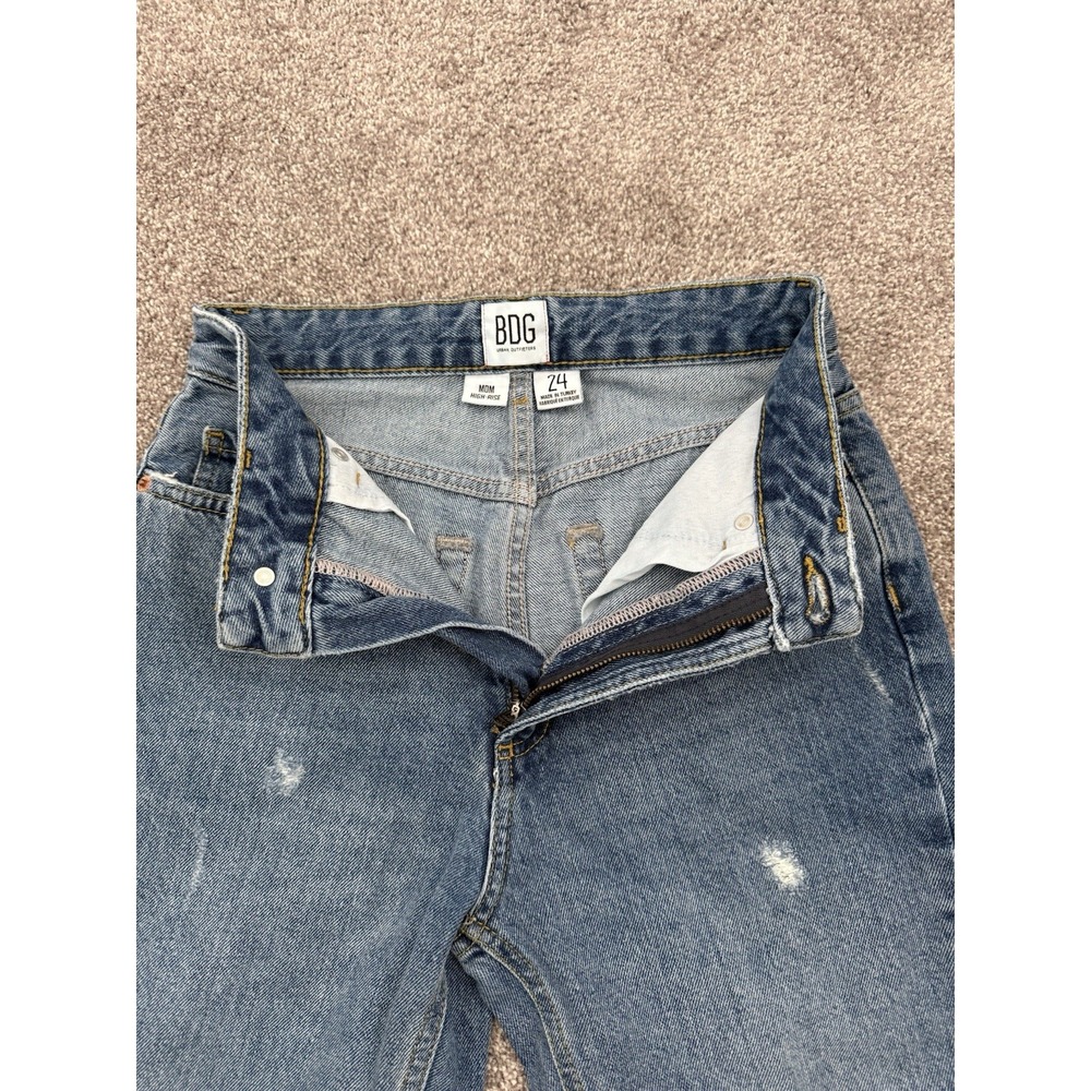 BDG Urban Outfitters Women's Mom High Rise Denim Jeans Blue Size 24 - Picture 3 of 8
